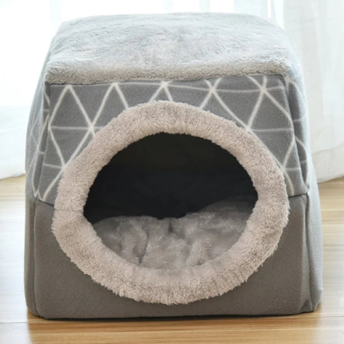 Warm Pet Bed for Cats and Dogs Nest Dual Use-Winter Bed