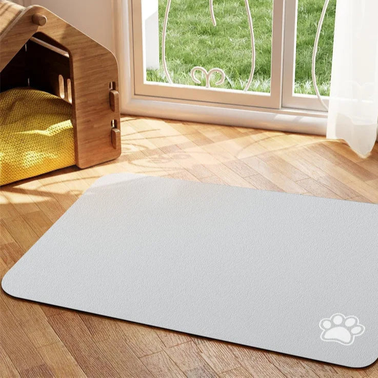 anti-stain and anti-leakage dog mat for food water bowls, stable and sturdy