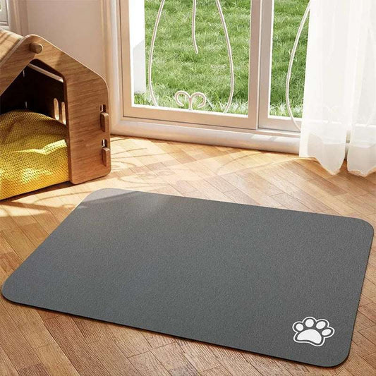 highly absorbing dog mat for food and water bowl