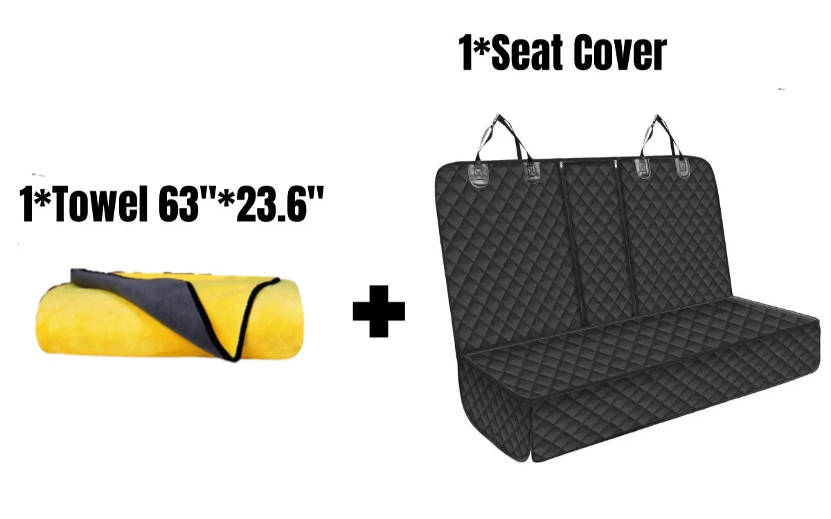 combination of one seat cover for car pet mat and one high quality pet towel