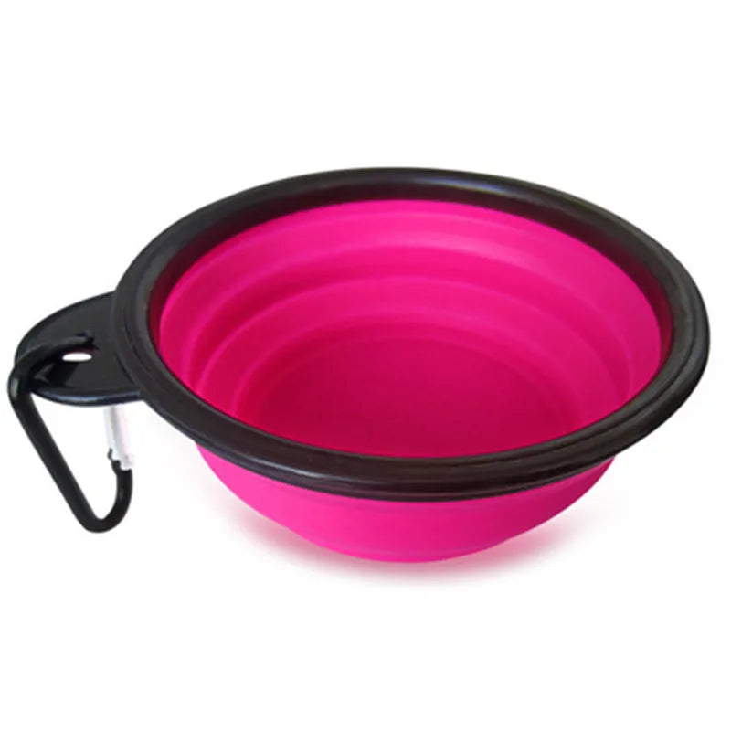 Pet Dog Travel Bowl Soft Foldable 1PC Folding for Dog Portable Collapsible Folding Dog Bowl for Pet Cat Food Water Feeding