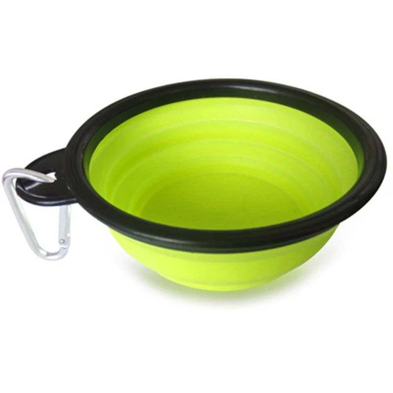 Pet Dog Travel Bowl Soft Foldable 1PC Folding for Dog Portable Collapsible Folding Dog Bowl for Pet Cat Food Water Feeding