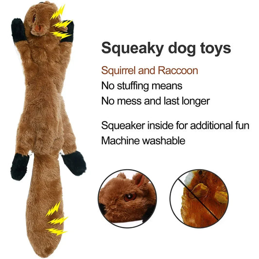 Dog Toy Funny Simulated Animal No Stuffing with Squeakers Dog Chew Toy Plush