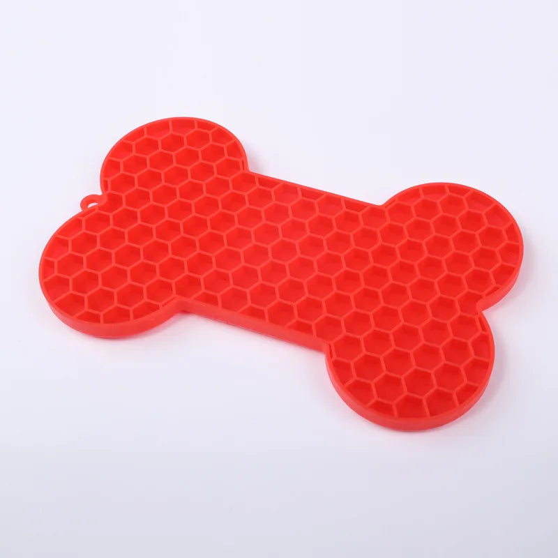 SLOW FEEDER EATING (reduce choking)-Silicone Licking Pad Pet Dog Lick Pad Bath Peanut Butter Licking Feeder Cats Lick Mat Feeding Dog Lick Mat