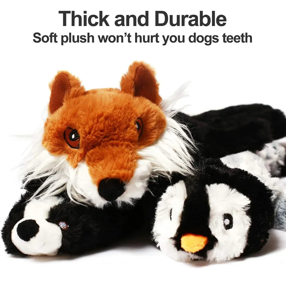 Dog Toy Funny Simulated Animal No Stuffing with Squeakers Dog Chew Toy Plush