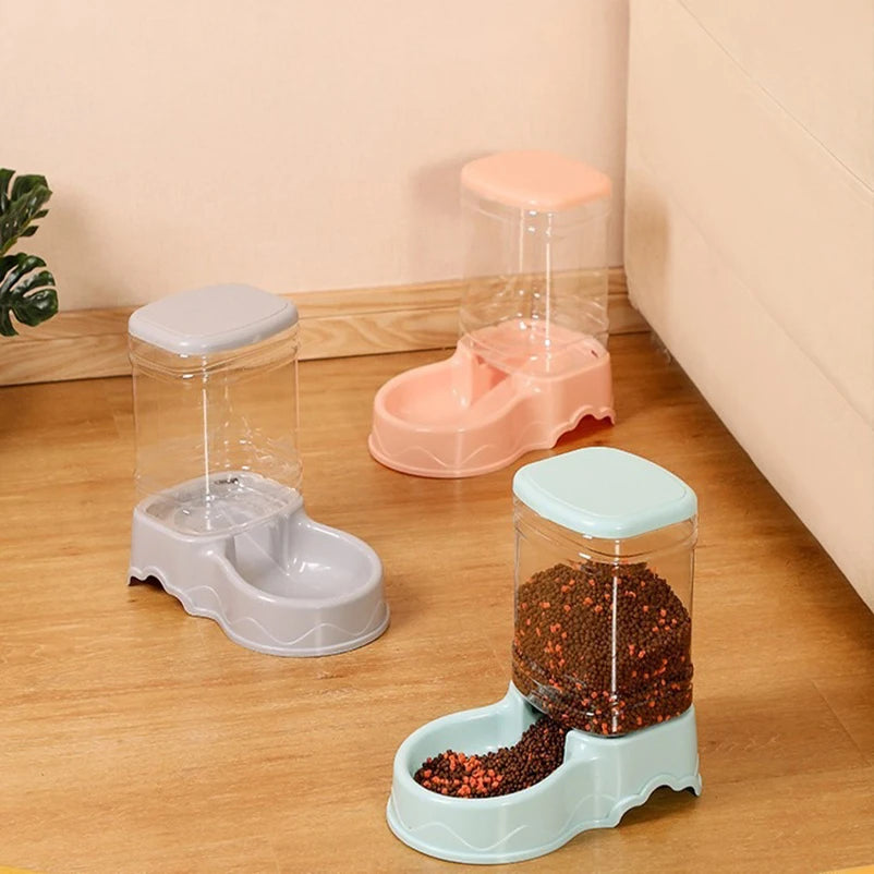 Automatic Pet Feeder Cat Drinking Bowl Large capacity Animal bowl 3.8L combination food storage bucket Pet supplies