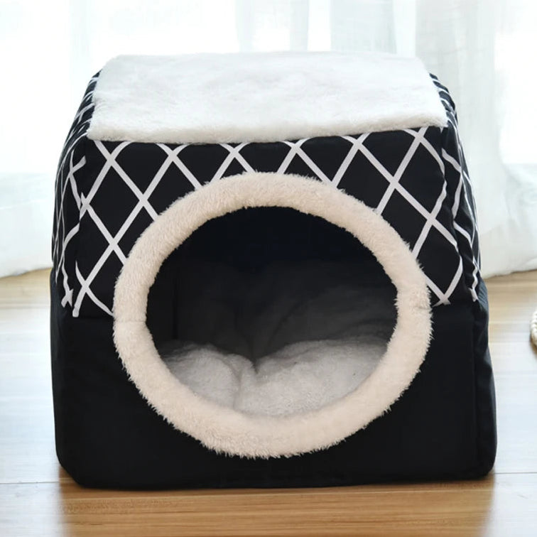 Warm Pet Bed for Cats and Dogs Nest Dual Use-Winter Bed