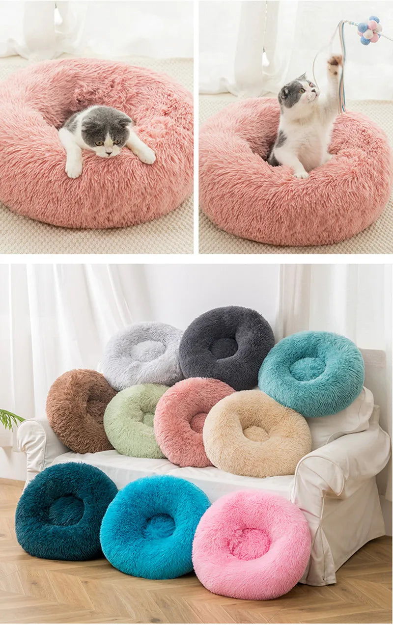 Donut Mand Dog Accessories for Large Dogs Pet Bed Round Soft Comfortable Calming Mat