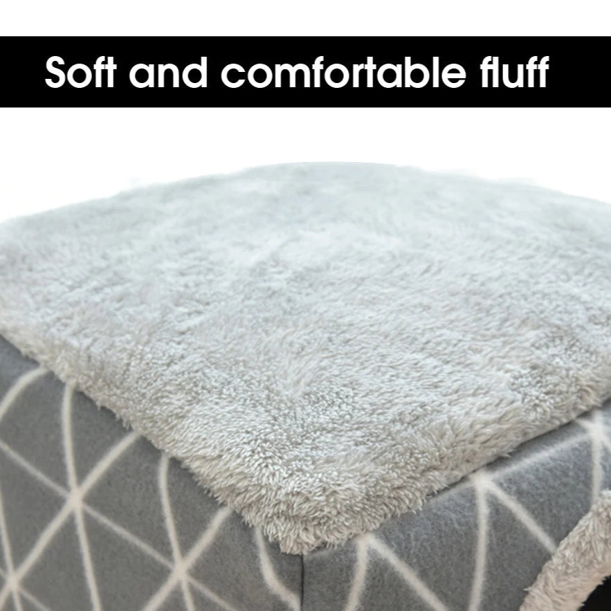 Warm Pet Bed for Cats and Dogs Nest Dual Use-Winter Bed