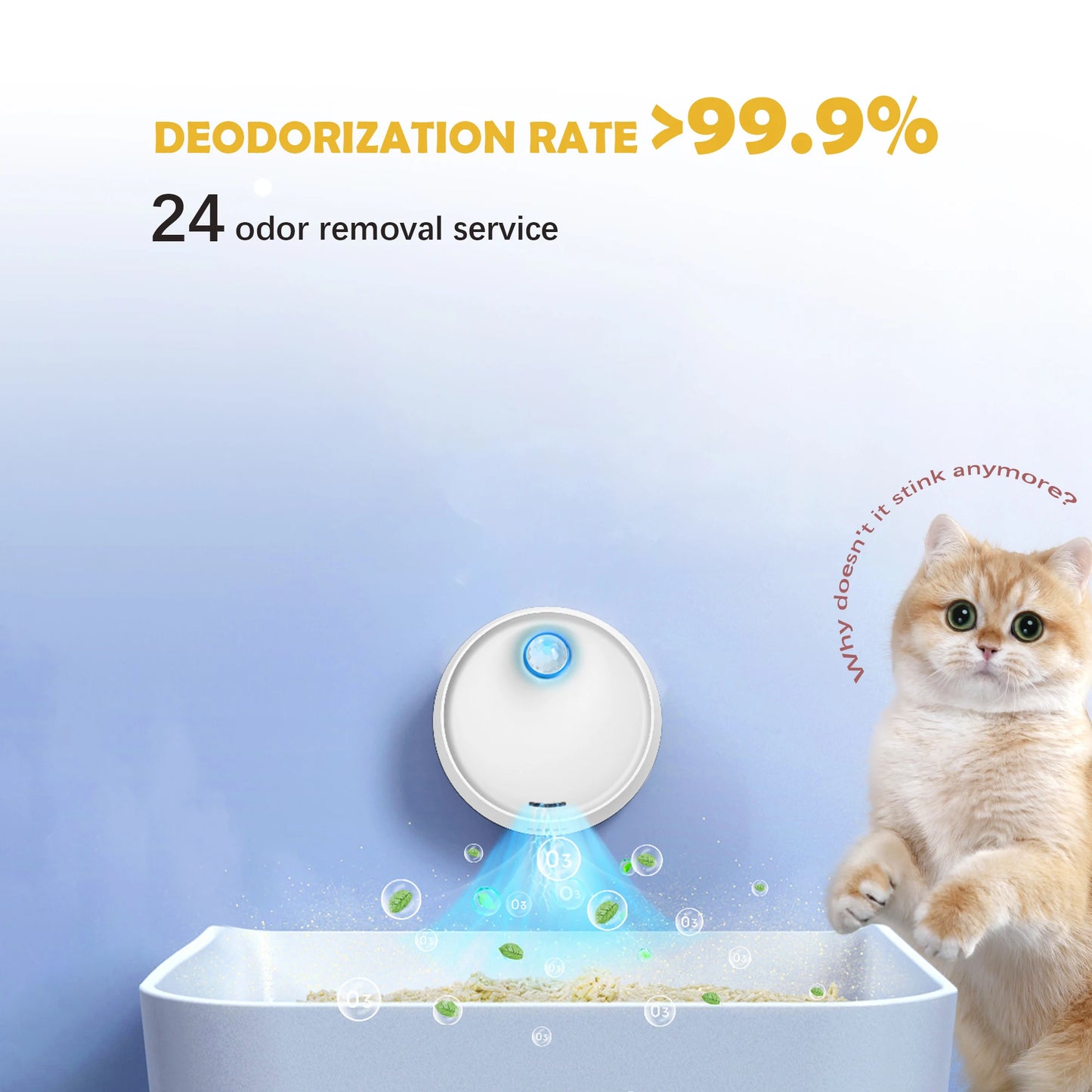 Smart Cat Litter Box Deodorizer for Cats and Dogs Pet Toilet Air Purifier Dog Cat Litter Deodorant