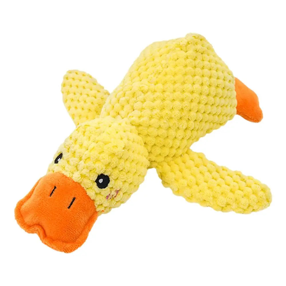 Dog Toy Plush Companion Sleeping Duck Bite Resistant Teeth Grinding Sound Relief Duck Sound Toy Pet Supplies ﻿