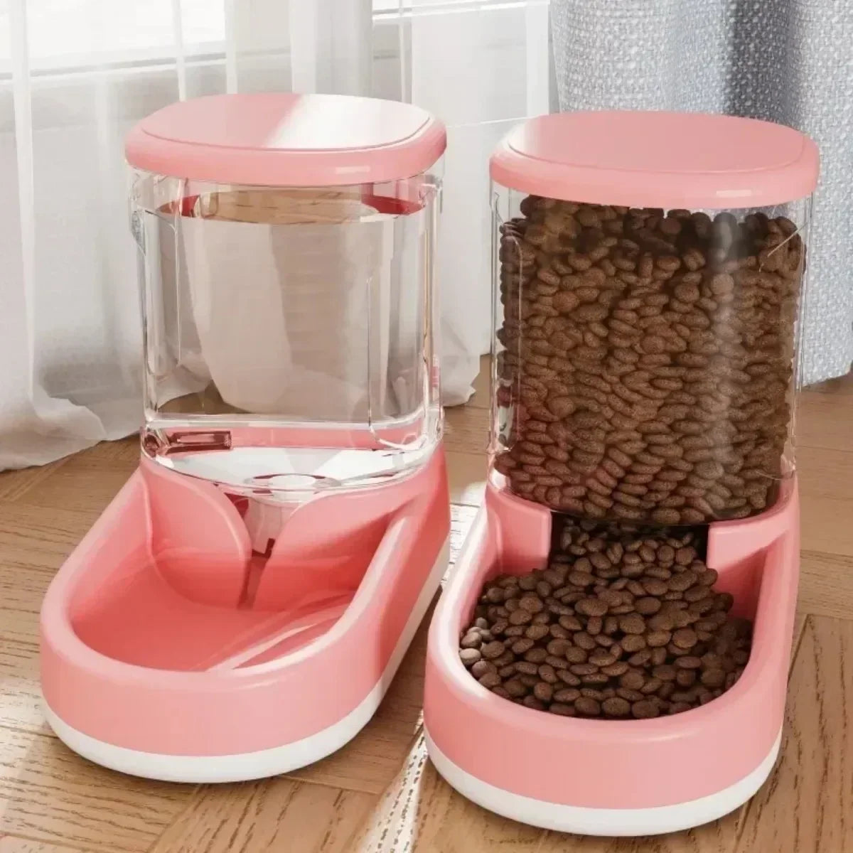 PS: SELLING OUT QUICKLY: Pet Automatic Feeder Cat Food Bowl Things for Cats Puppy Bowl Feeding Watering Supplies Drinker Dog Food Storage Dispenser