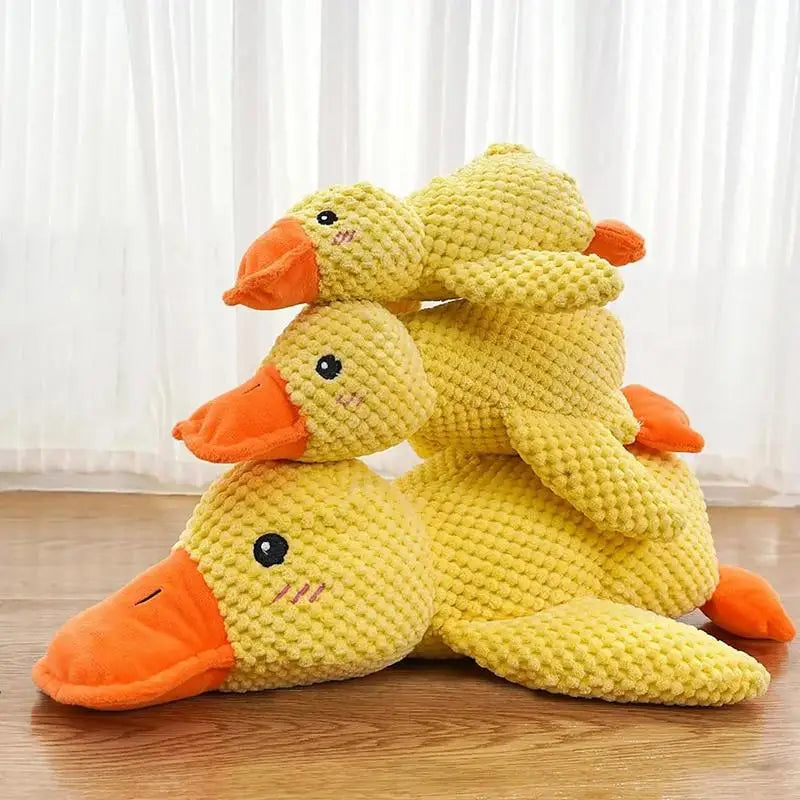 Dog Toy Plush Companion Sleeping Duck Bite Resistant Teeth Grinding Sound Relief Duck Sound Toy Pet Supplies ﻿