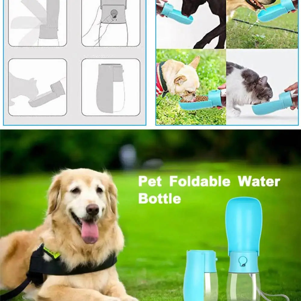 Multi-use 300ml Pet Dog Water Bottle Portable Foldable Pet Walking Feeder Leakproof Pet Water Dispenser