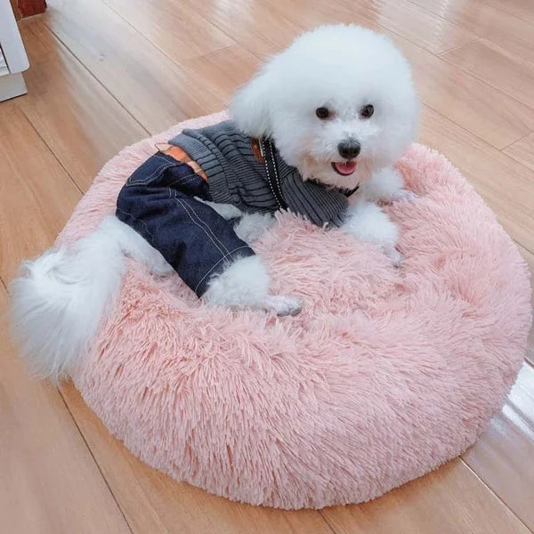 Donut Mand Dog Accessories for Large Dogs Pet Bed Round Soft Comfortable Calming Mat