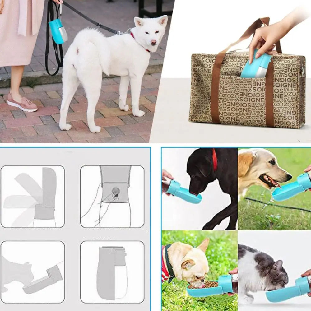 Multi-use 300ml Pet Dog Water Bottle Portable Foldable Pet Walking Feeder Leakproof Pet Water Dispenser