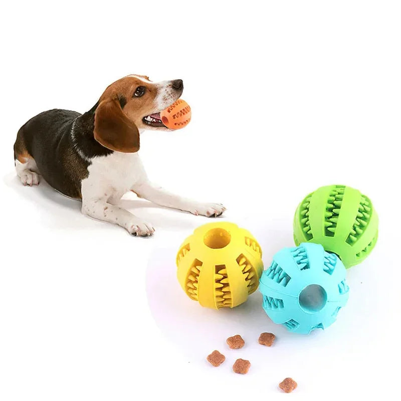 Non-toxic ball for dog and cat, bite-resistant toy ball for puppy and cat, pet food feeder, chew, cleaning ball