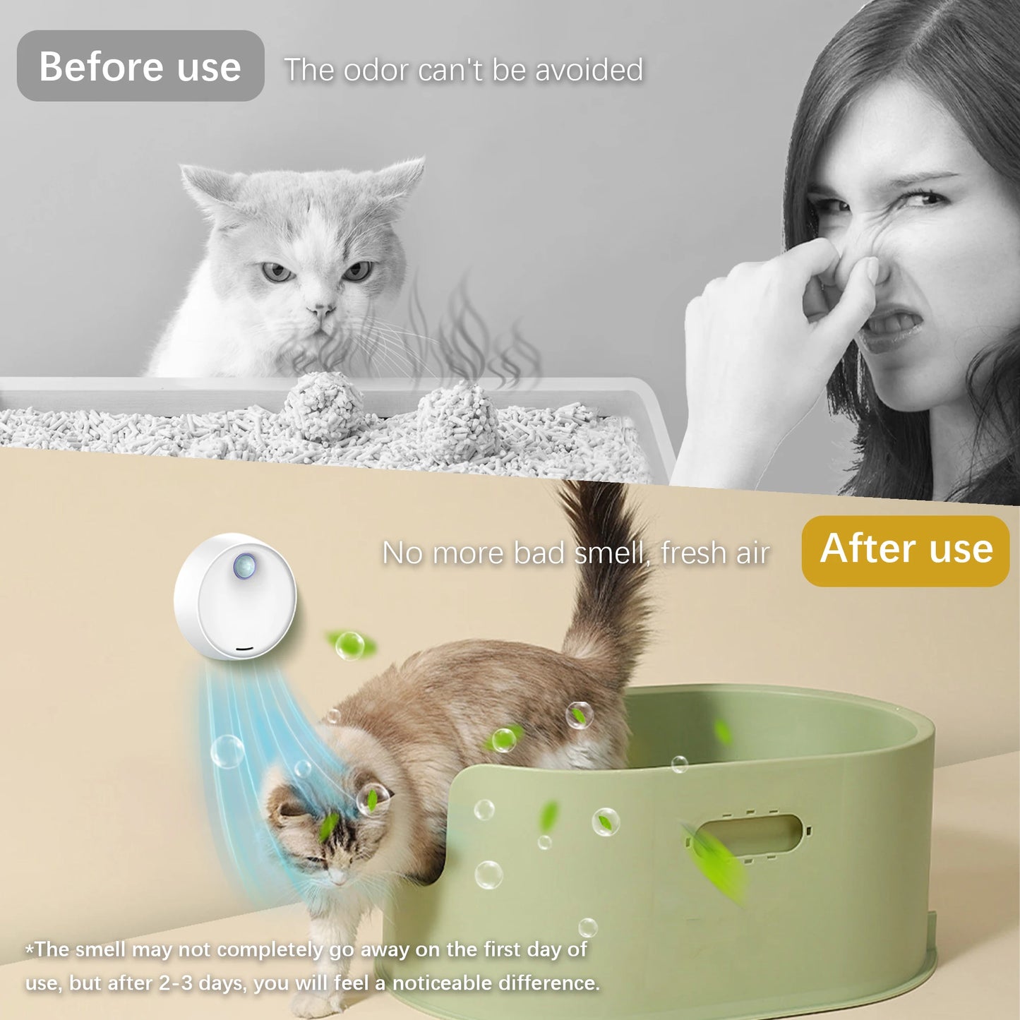 Smart Cat Litter Box Deodorizer for Cats and Dogs Pet Toilet Air Purifier Dog Cat Litter Deodorant