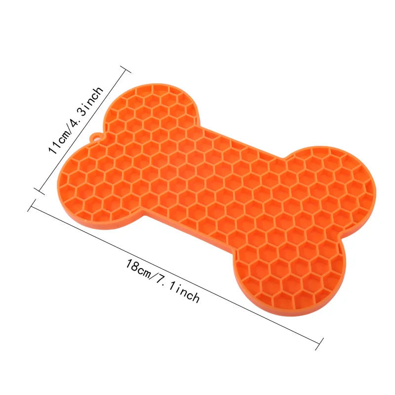 SLOW FEEDER EATING (reduce choking)-Silicone Licking Pad Pet Dog Lick Pad Bath Peanut Butter Licking Feeder Cats Lick Mat Feeding Dog Lick Mat