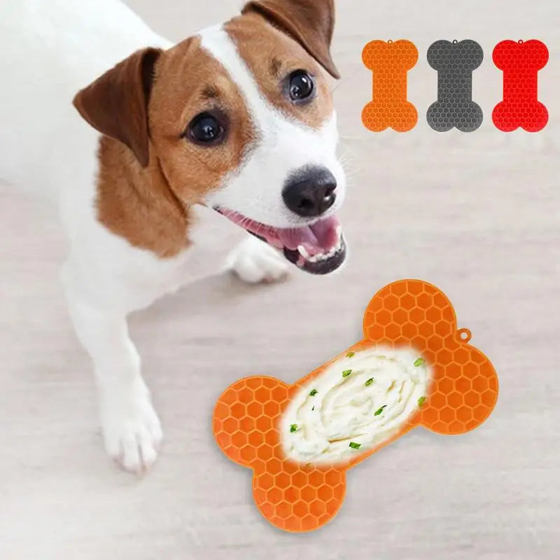 SLOW FEEDER EATING (reduce choking)-Silicone Licking Pad Pet Dog Lick Pad Bath Peanut Butter Licking Feeder Cats Lick Mat Feeding Dog Lick Mat