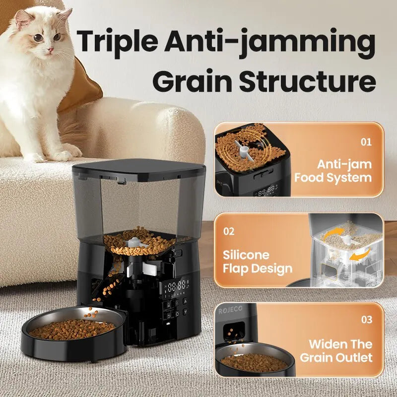 Smart Control Pet Feeder for Cats and Dogs-AUTOMATIC PET FEEDER