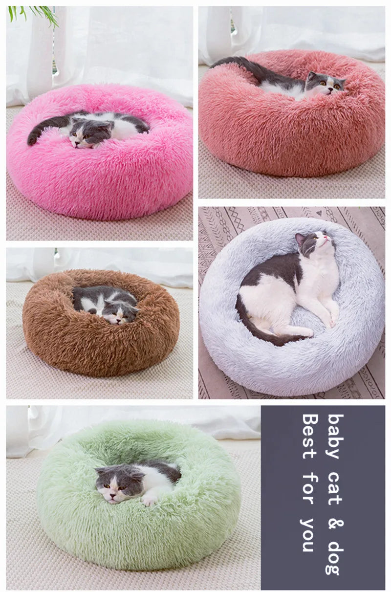 Donut Mand Dog Accessories for Large Dogs Pet Bed Round Soft Comfortable Calming Mat