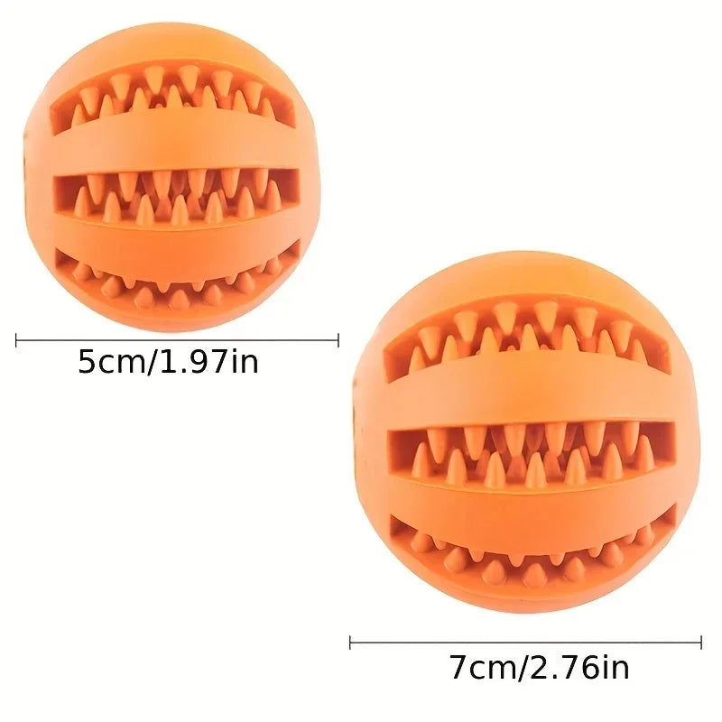 Non-toxic ball for dog and cat, bite-resistant toy ball for puppy and cat, pet food feeder, chew, cleaning ball