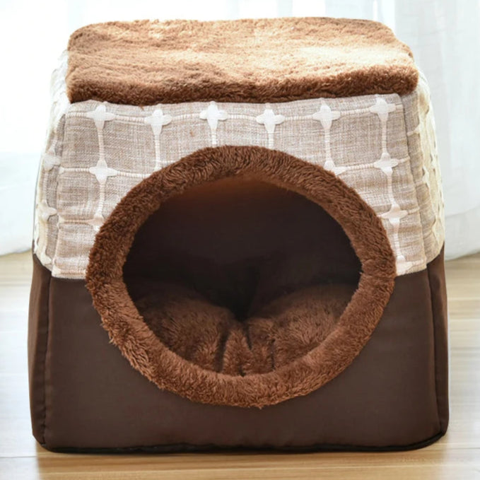Warm Pet Bed for Cats and Dogs Nest Dual Use-Winter Bed