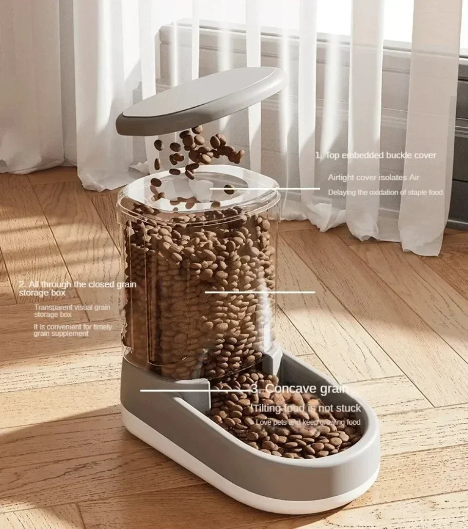 PS: SELLING OUT QUICKLY: Pet Automatic Feeder Cat Food Bowl Things for Cats Puppy Bowl Feeding Watering Supplies Drinker Dog Food Storage Dispenser