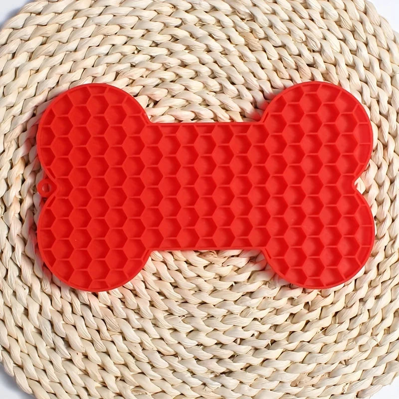 SLOW FEEDER EATING (reduce choking)-Silicone Licking Pad Pet Dog Lick Pad Bath Peanut Butter Licking Feeder Cats Lick Mat Feeding Dog Lick Mat