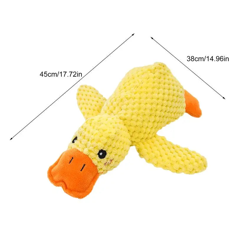 Dog Toy Plush Companion Sleeping Duck Bite Resistant Teeth Grinding Sound Relief Duck Sound Toy Pet Supplies ﻿