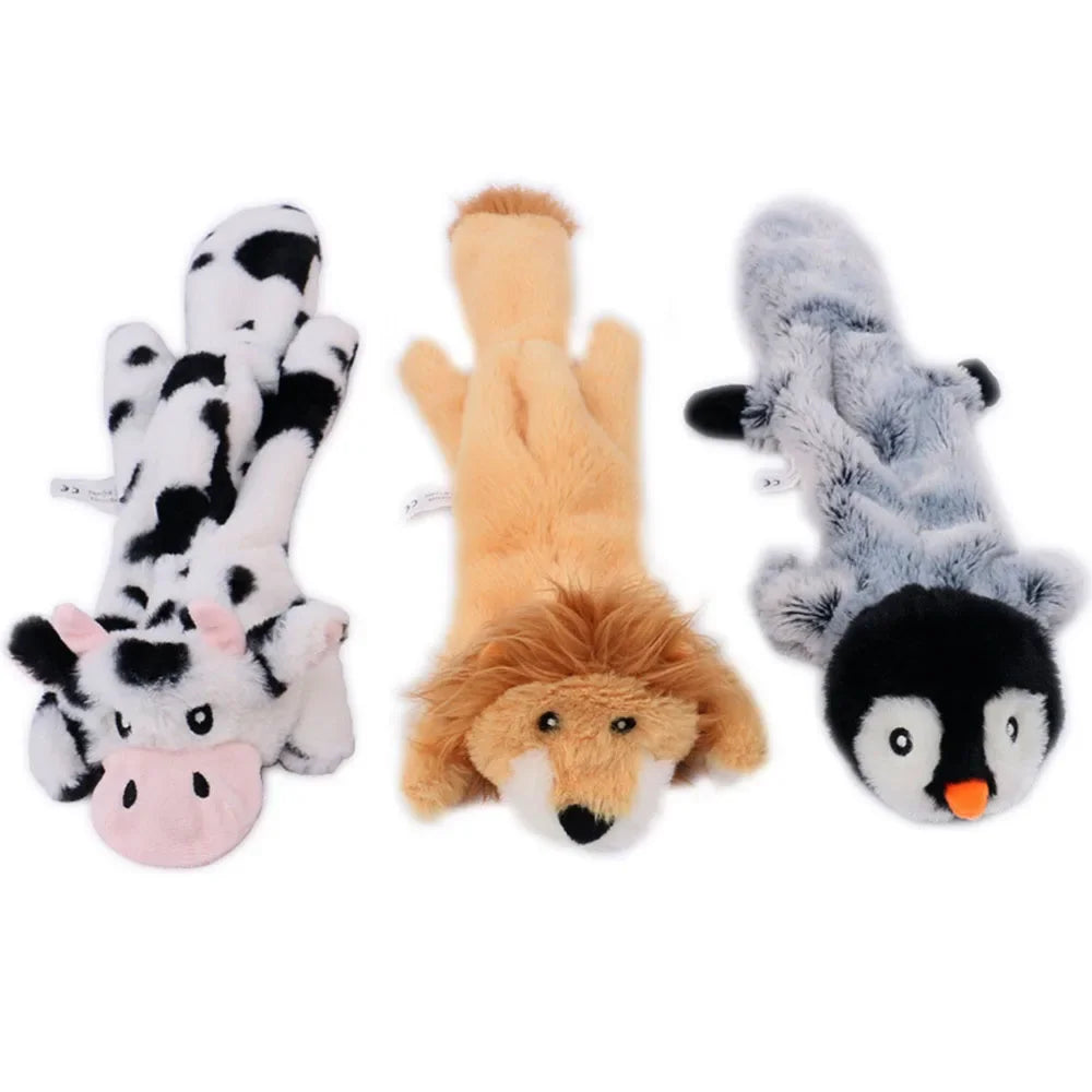 Dog Toy Funny Simulated Animal No Stuffing with Squeakers Dog Chew Toy Plush