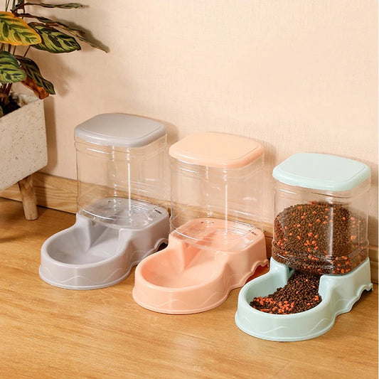 Automatic Pet Feeder Cat Drinking Bowl Large capacity Animal bowl 3.8L combination food storage bucket Pet supplies