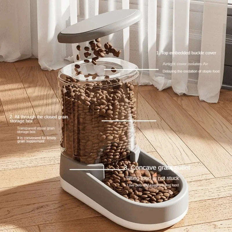 PS: SELLING OUT QUICKLY: Pet Automatic Feeder Cat Food Bowl Things for Cats Puppy Bowl Feeding Watering Supplies Drinker Dog Food Storage Dispenser