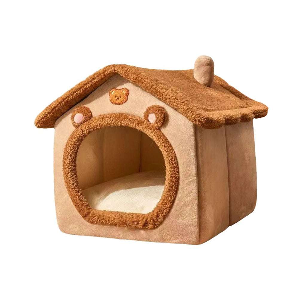 teddy bear style pet house bed for cat and dog